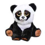 Feisty Pets by William Mark- Black Belt Bobby™️- Adorable 8.5" Plush Stuffed Panda Bear That Turns Feisty With a Squeeze!
