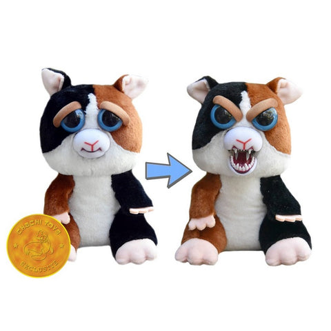 Feisty Pets by William Mark- Cuddles Von Rumblestrut™️- Adorable 8.5" Plush Stuffed Guinea Pig That Turns Feisty With a Squeeze!