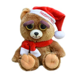 Feisty Pets by William Mark- Ebenezer Claws™️- Adorable 8.5" Plush Stuffed Holiday Bear That Turns Feisty With a Squeeze!