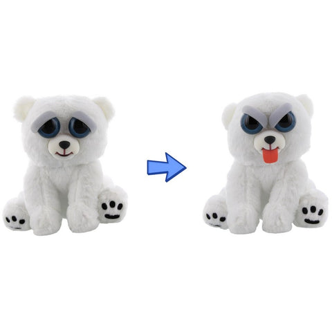 Feisty Pets Expressions Silly Karl Snarl™️ the Polar Bear Sticks His Tongue Out
