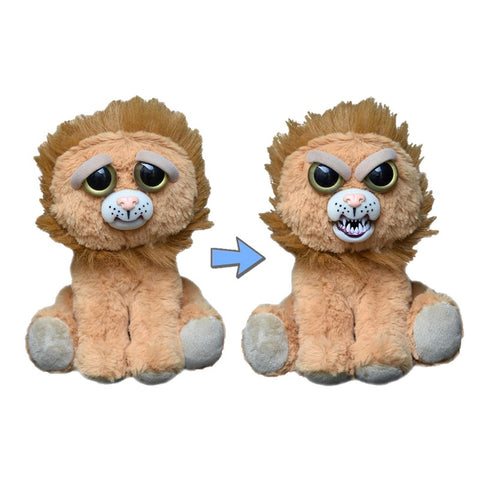 Feisty Pets by William Mark- Marky Mischief™️- Adorable 8.5" Plush Stuffed Lion Bear That Turns Feisty With a Squeeze!