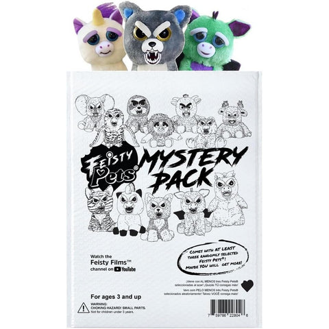 Feisty Pets Mystery Pack™️ - 3 or More Randomly Selected 8.5" Plush Characters Per Pack