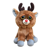 Feisty Pets by William Mark- Rude Alf™️- Amazing 8.5" Plush Stuffed Red Nosed Reindeer That Turns Feisty With a Squeeze!