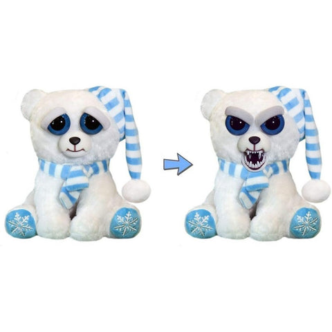 Feisty Pets Snowflake Polar Bear Frankie Frostbite™️ 8.5 Plush Stuffed Animal