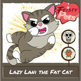 Feisty Pets® Minis 4" Lazy Lani™ the Fat Cat with Keychain Clip