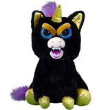 Feisty Pets Gloria Goldigger™️ Black Unicorn Plush Squeeze Animal Toy