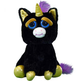 Feisty Pets Gloria Goldigger™️ Black Unicorn Plush Squeeze Animal Toy