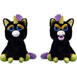 Feisty Pets Gloria Goldigger™️ Black Unicorn Plush Squeeze Animal Toy