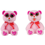 Feisty Pets 8.5" Lady Lovebug™️ the Pink Valentines Bear - Strawberry Scented Plush