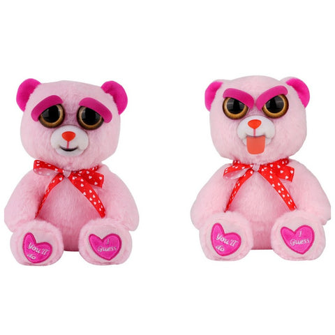 Feisty Pets 8.5" Lady Lovebug™️ the Pink Valentines Bear - Strawberry Scented Plush